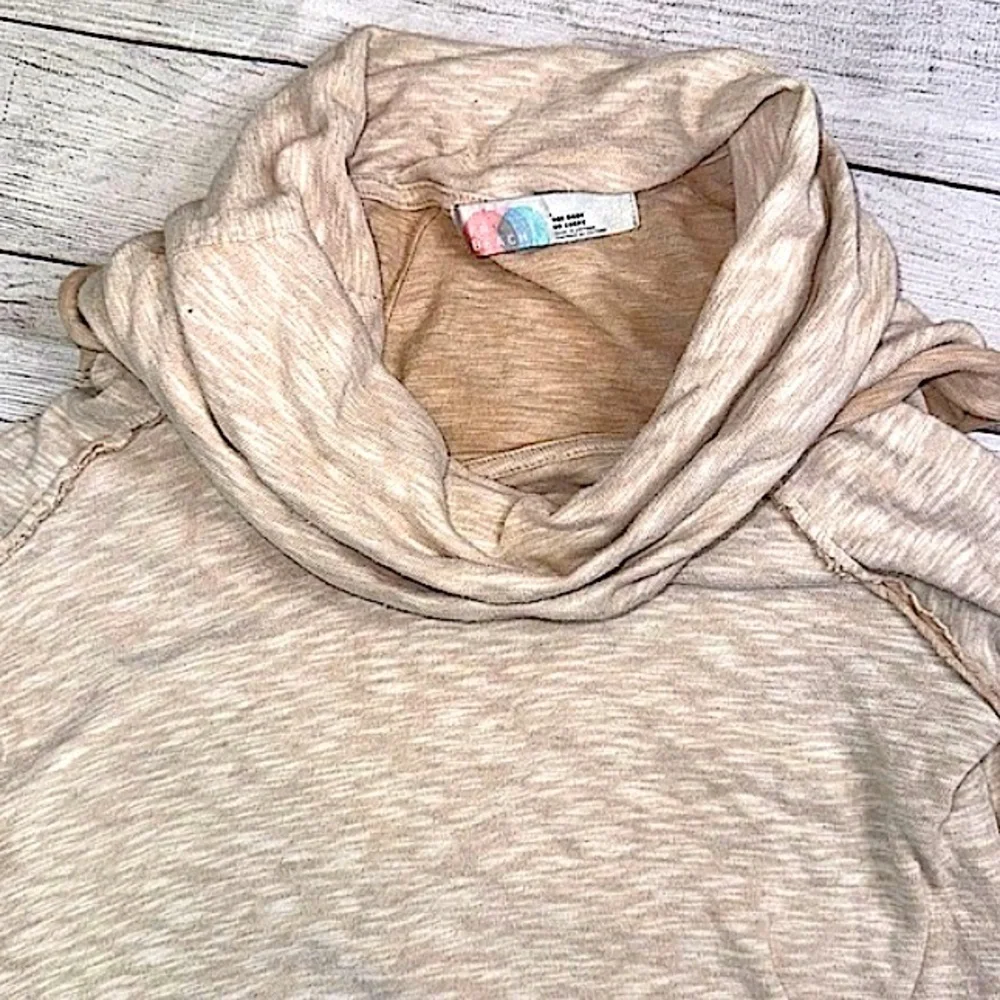 Free People Beach Cocoon Cowl Natural Pullover M/L - Picture 3 of 6